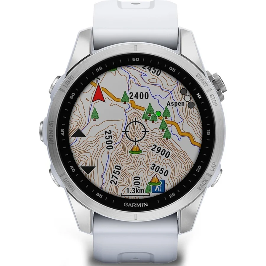 Garmin Fenix 7S Silver with Whitestone Band (010-02539-02/03)