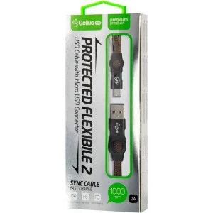 USB Cable Gelius Pro Flexible 2 GP-UC07m MicroUSB (Black)