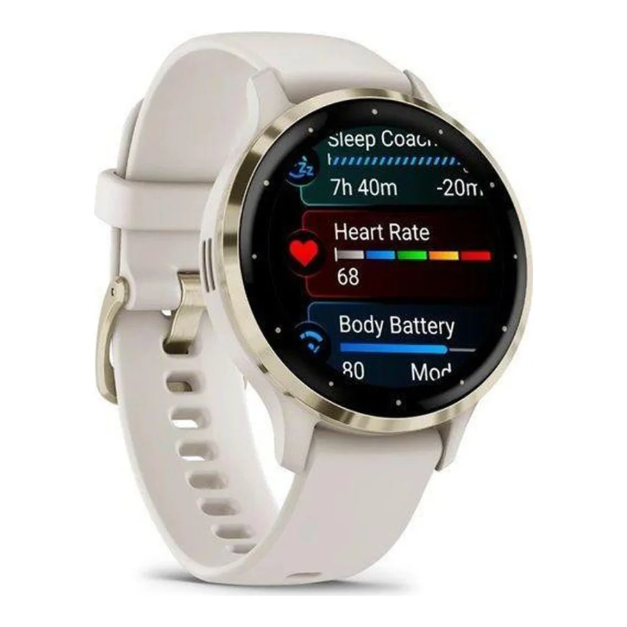 Garmin Venu 3S Soft Gold S. Steel Bezel with Ivory Case and S. Band (010-02785-04/54)