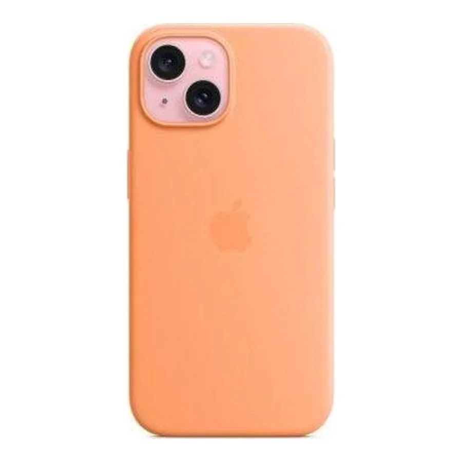 Apple iPhone 15 Silicone Case with MagSafe - Orange Sorbet (MT0W3) (OEM)