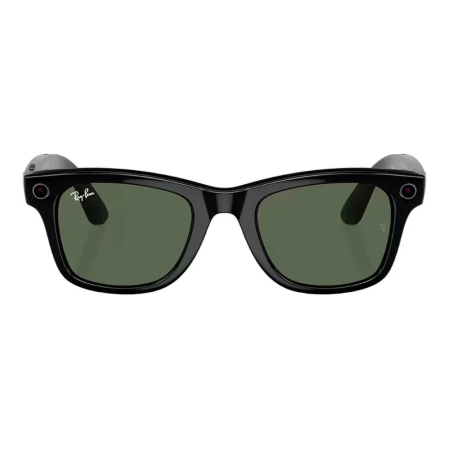 Ray-Ban Meta Wayfarer Large - Shiny Black / G-15 Green (RW4008 601/71 53-22)