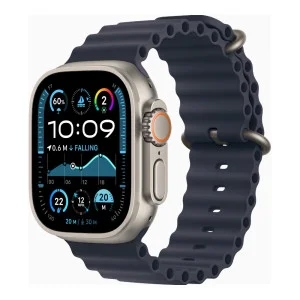 Apple Watch Ultra 2 GPS + Cellular 49mm Natural Titanium Case w. Navy Ocean Band (MX4D3)