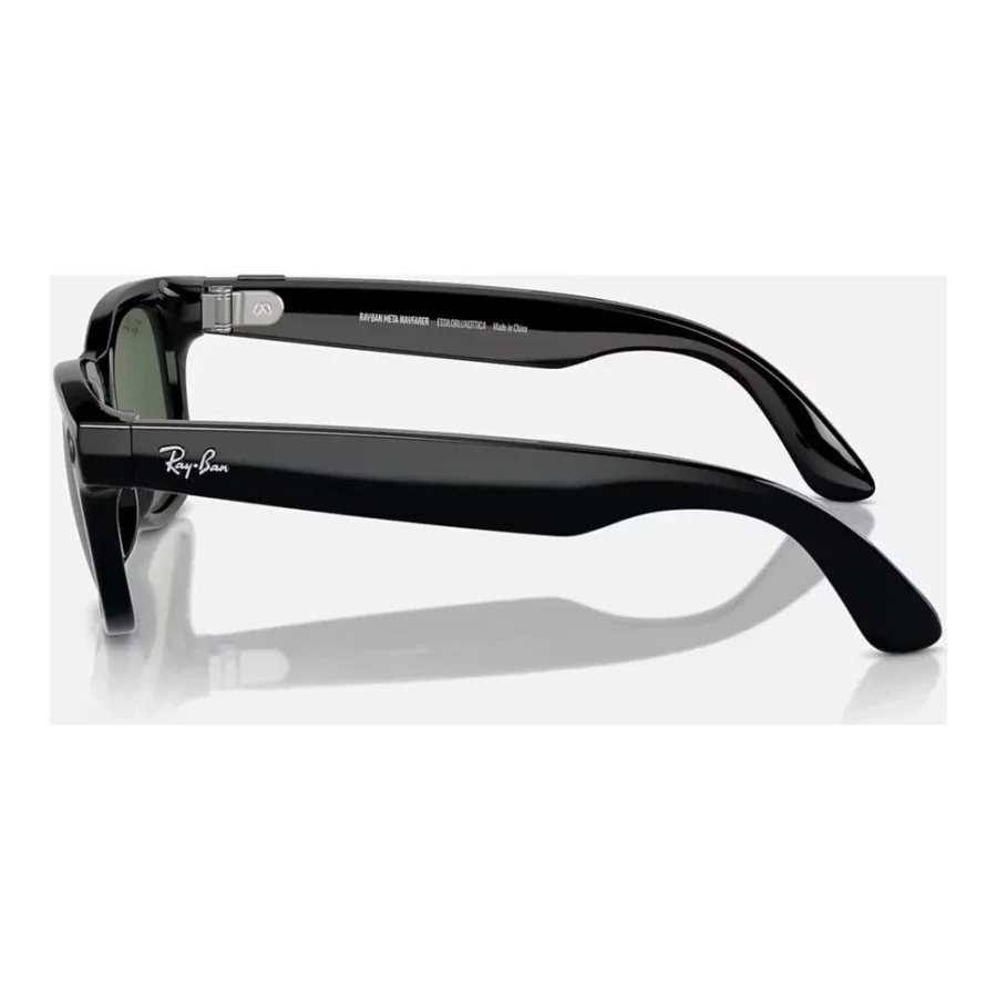 Ray-Ban Meta Wayfarer Large - Shiny Black / G-15 Green (RW4008 601/71 53-22)