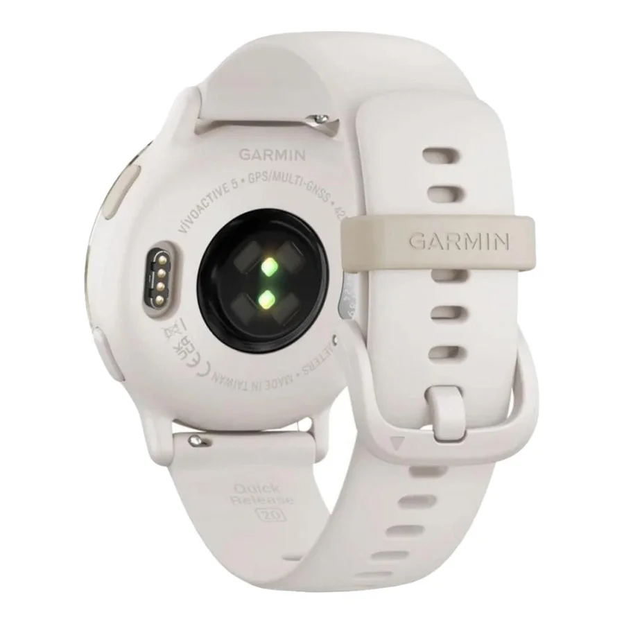 Garmin vivoactive 5 Cream Gold Aluminum Bezel with Ivory Case and Silicone Band (010-02862-11)