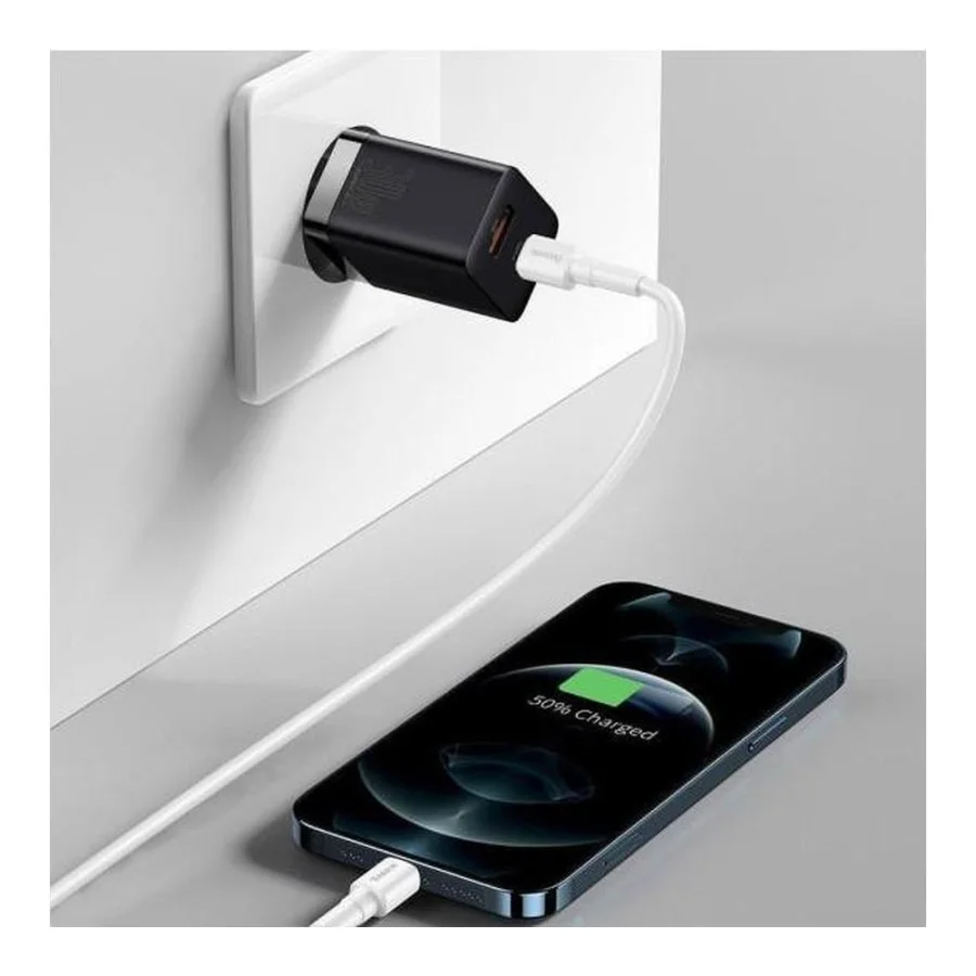 Baseus Super Si Pro Quick Charger USB/Type-C 30W Black (CCSUPP-E01)