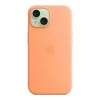 Apple iPhone 15 Silicone Case with MagSafe - Orange Sorbet (MT0W3) (OEM)