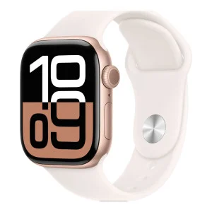 Apple Watch Series 10 GPS 42mm Rose Gold Alu. Case w. Light Blush Sport Band - S/M (MWWH3)