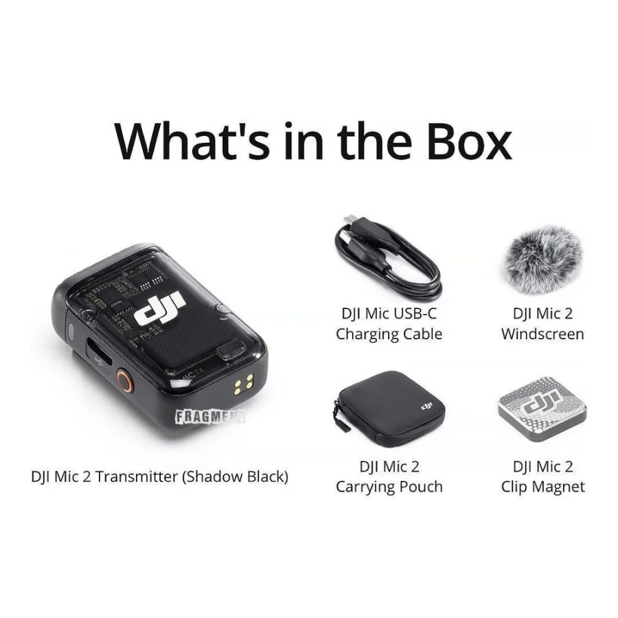 DJI Mic 2 Transmitter (Shadow Black) (CP.RN.00000328.01)