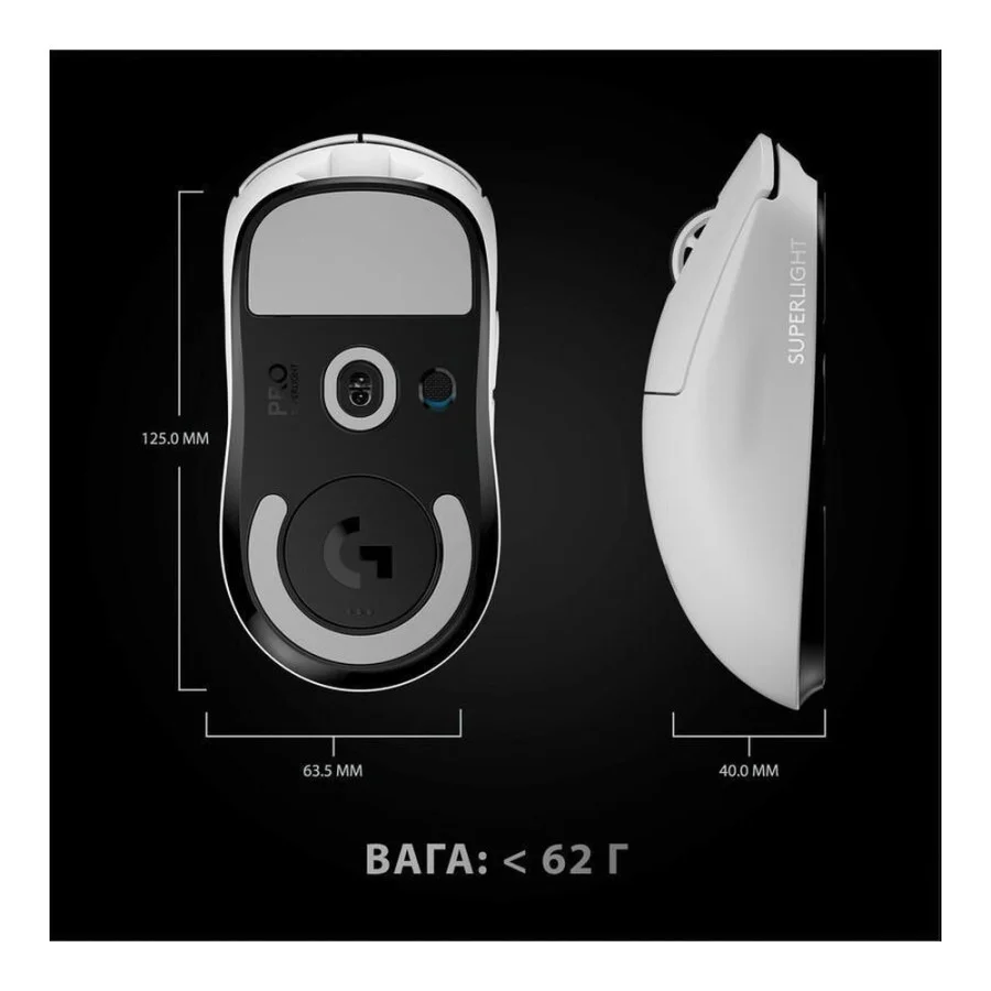 Logitech G Pro X Superlight Wireless White (910-005942, 910-005946, 910-005940, 910-005944)