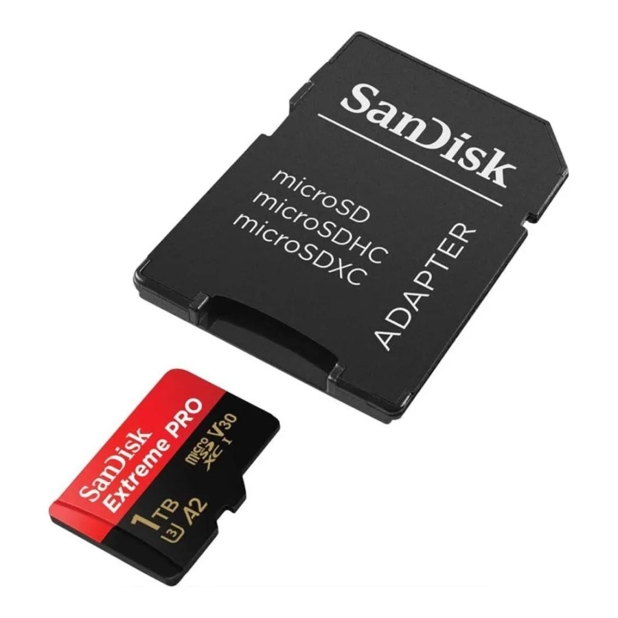 SanDisk 1 TB microSDXC UHS-I U3 Extreme Pro + SD Adapter (SDSQXCD-1T00-GN6MA)