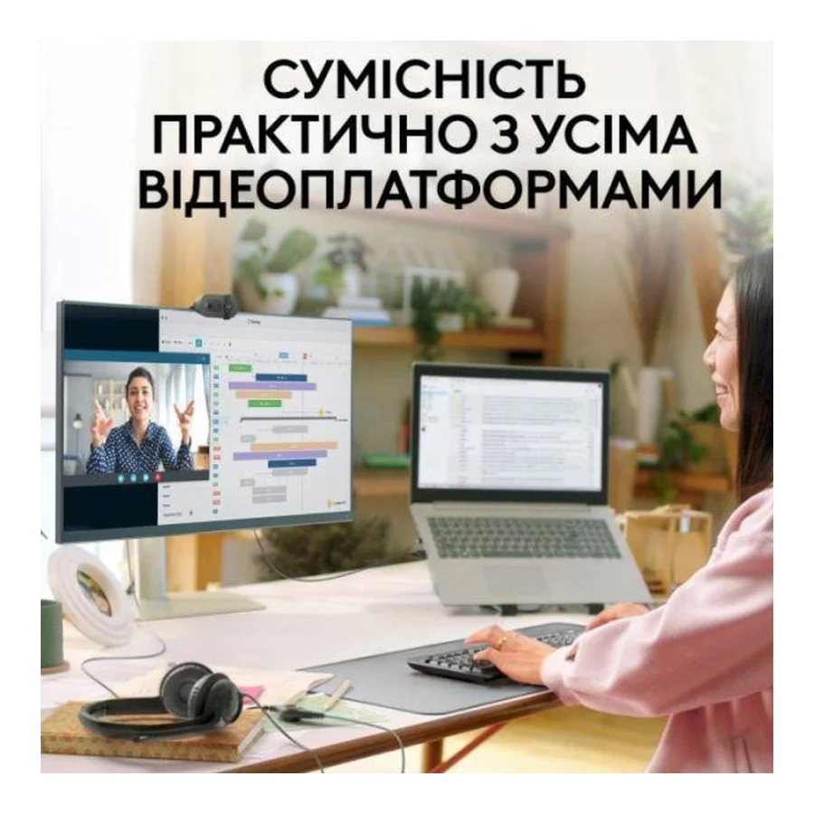 Logitech Brio 100 Full HD Webcam Graphite (960-001585, 960-001587)