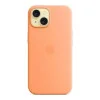 Apple iPhone 15 Silicone Case with MagSafe - Orange Sorbet (MT0W3) (OEM)