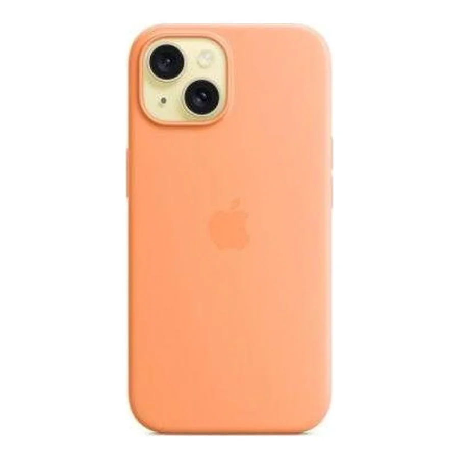 Apple iPhone 15 Silicone Case with MagSafe - Orange Sorbet (MT0W3) (OEM)