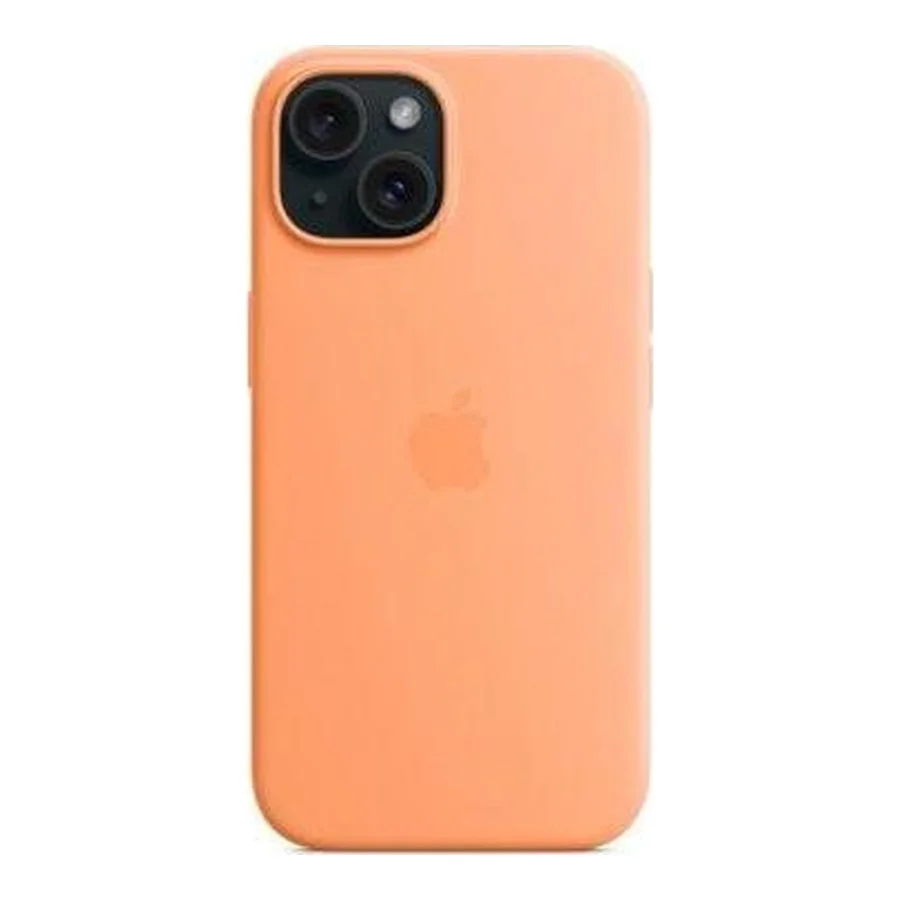 Apple iPhone 15 Silicone Case with MagSafe - Orange Sorbet (MT0W3) (OEM)