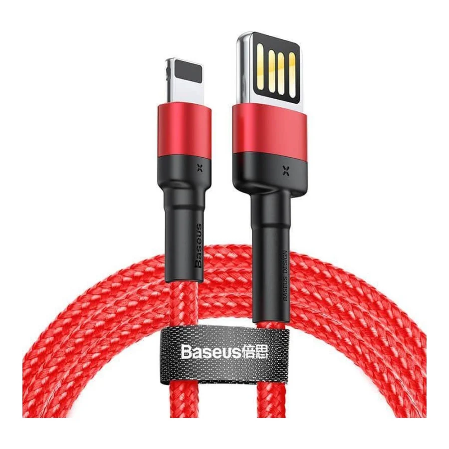 Baseus Cafule Cable special edition USB For iP 2.4A 1м Grey+Black (CALKLF-GG1)