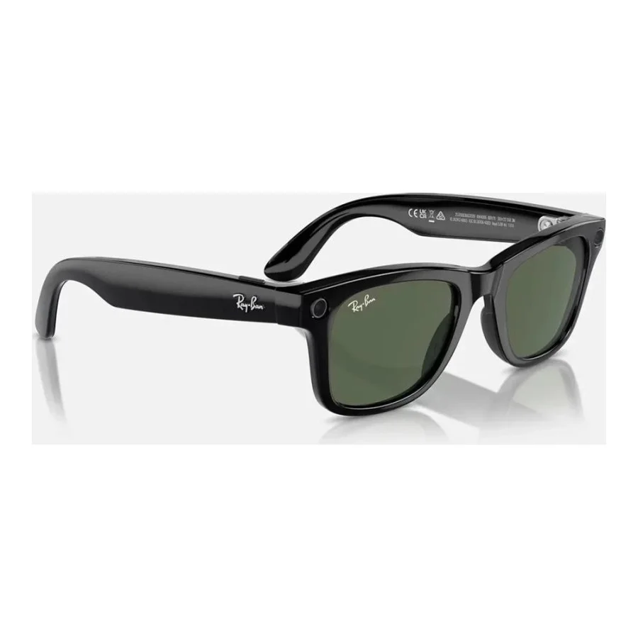 Ray-Ban Meta Wayfarer Large - Shiny Black / G-15 Green (RW4008 601/71 53-22)