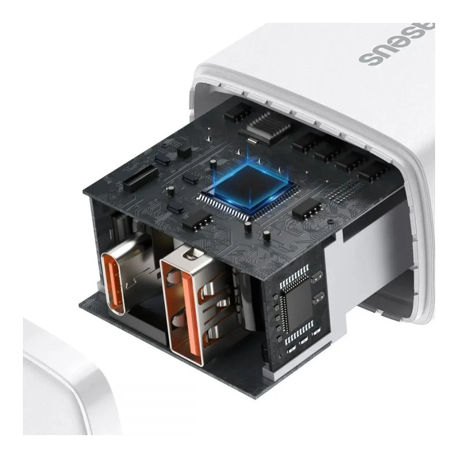 Baseus Compact Quick Charger U+C 20W White (CCXJ-B02)