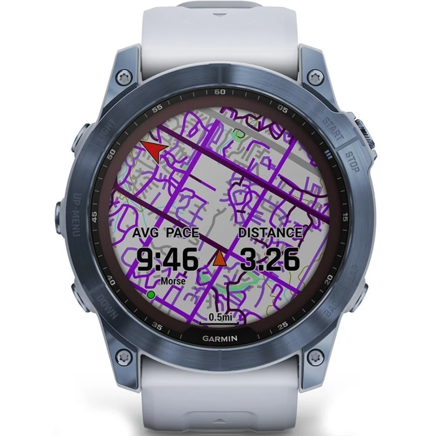 Garmin Fenix 7X Sapphire Solar M. Blue DLC Titanium w. Whitestone Band (010-02541-14/15)