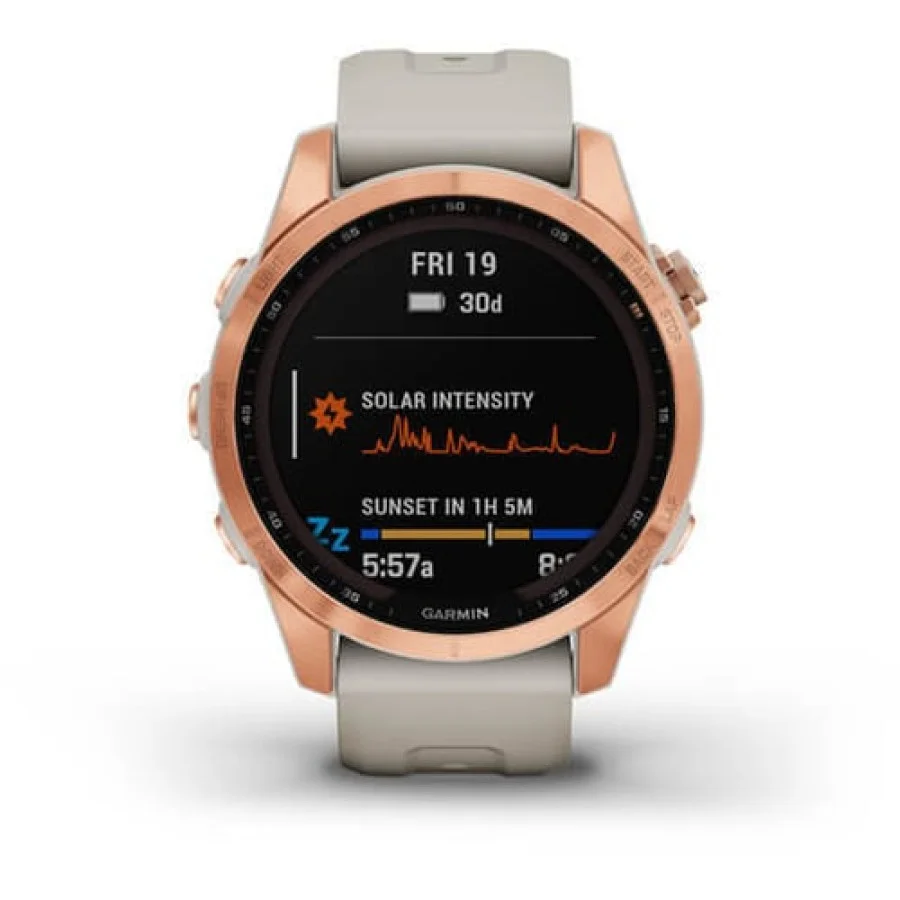 Garmin Fenix 7S Solar Rose Gold with Light Sand Band (010-02539-10/11)