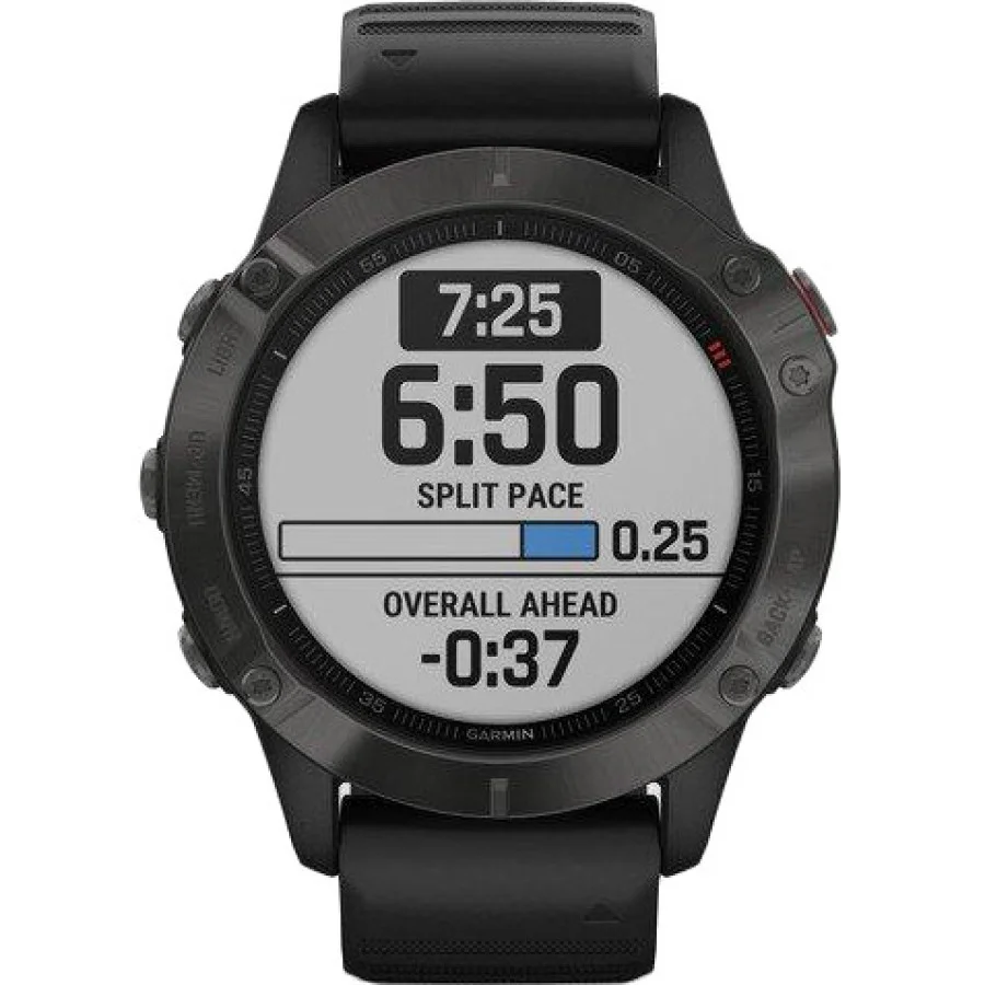 Garmin Fenix 6 Sapphire Сarbon Grey DLC with Black Band (010-02158-10/11) 010-02158-11