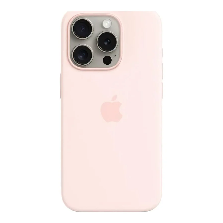 Apple iPhone 15 Pro Silicone Case with MagSafe - Light Pink (MT1F3) (OEM)