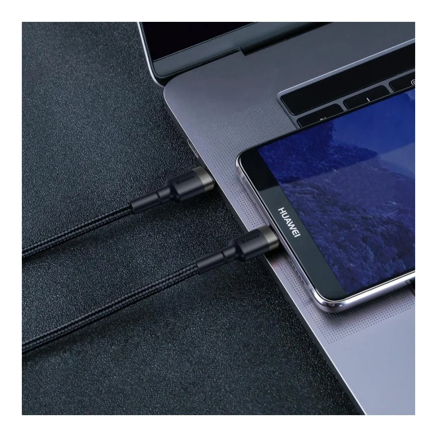 Baseus Cafule PD2.0 60W flash charging USB Type-C 20V 3A 1M Grey+Black (CATKLF-GG1)