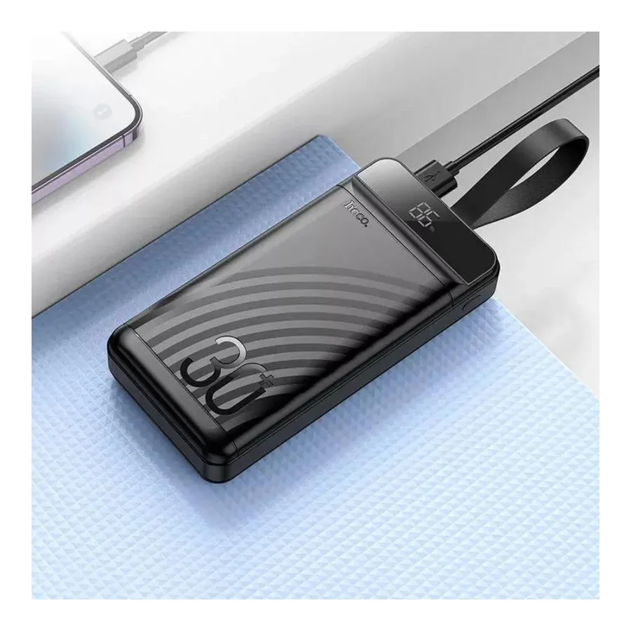 Hoco J123B Element 22.5W+PD20W fully compatible with LCD and LED-lamp 30 000mAh Black