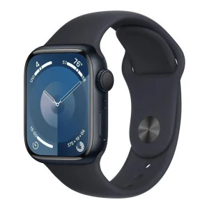 Apple Watch Series 9 GPS + Cellular 45mm Midnight Aluminum Case w. Midnight Sport Band - S/M (MRMC3)