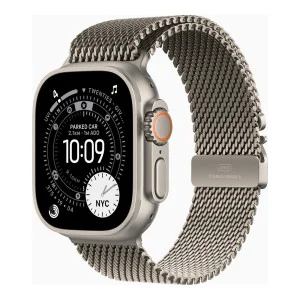 Apple Watch Ultra 3 GPS + Cellular 49mm Natural Tit. Case w. Natural Tit. Milanese Loop - Medium (MEWY4)