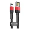 Baseus Cafule Cable Special Edition USB For IP 2.4A 1м Red+Black (CALKLF-G91)