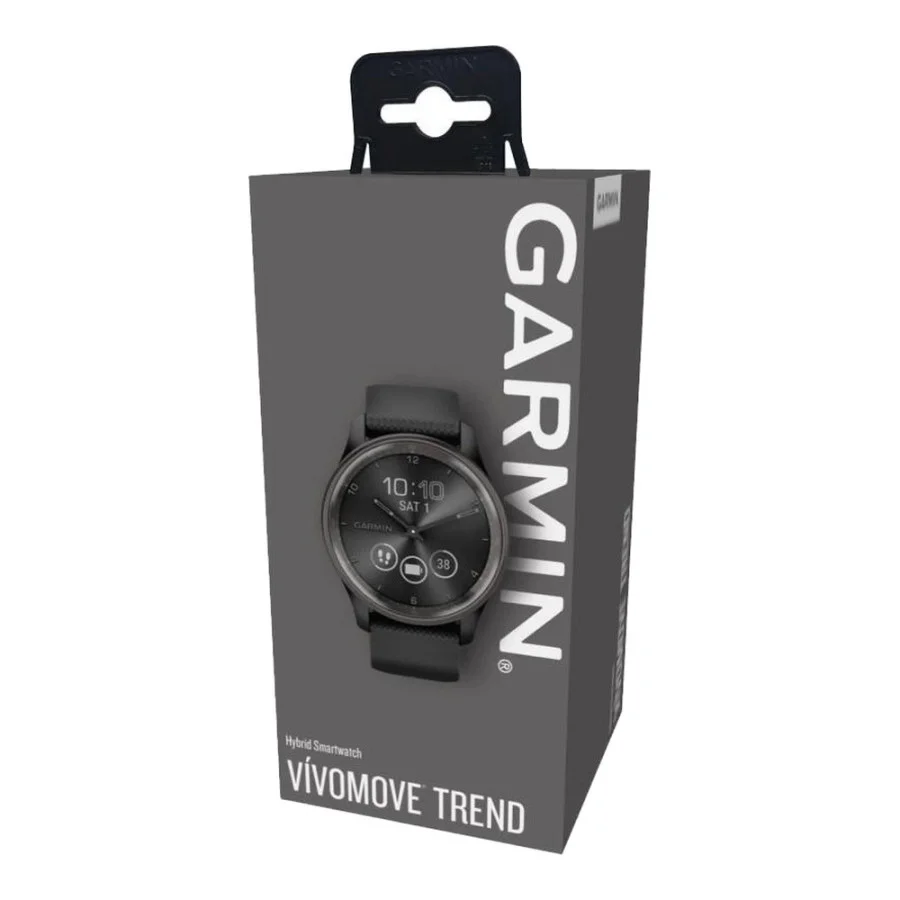 Garmin Vivomove Trend Slate S. Steel Bezel with Black Case and S. Band (010-02665-00)