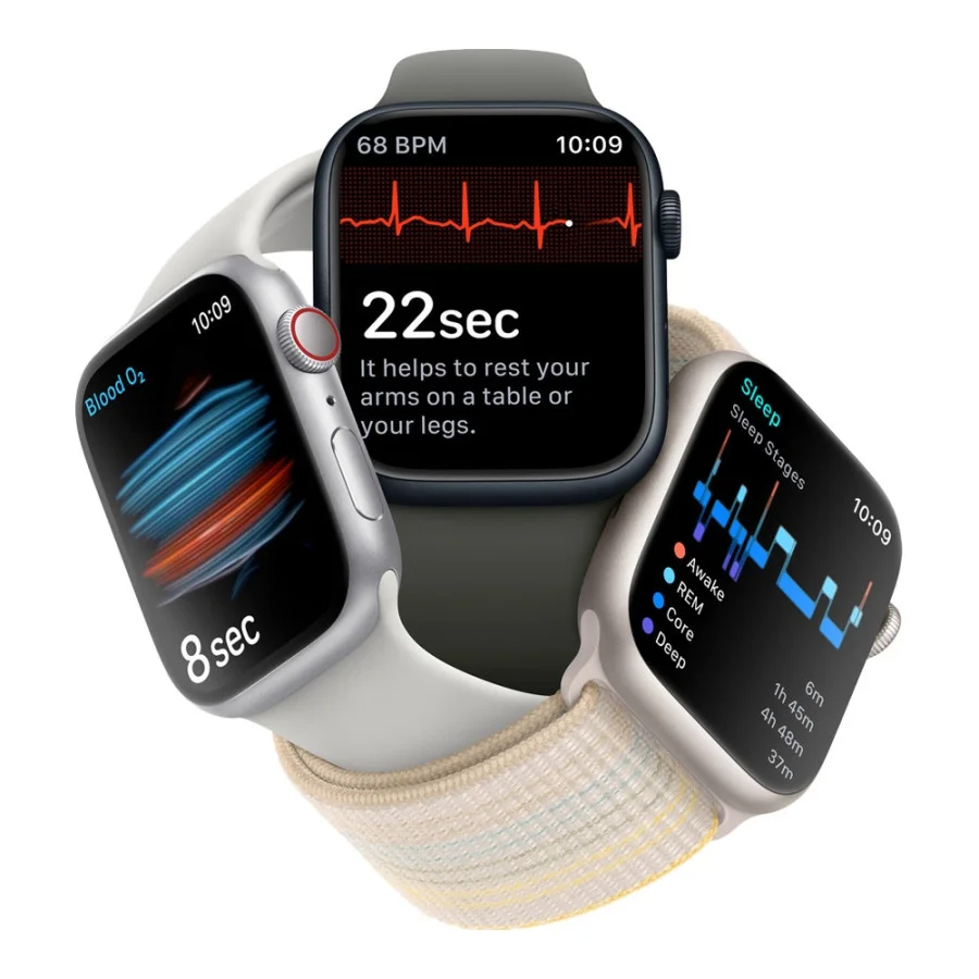 Apple Watch Series 8 GPS 45mm Midnight Aluminum Case w. Midnight Sport Band (MNP13)