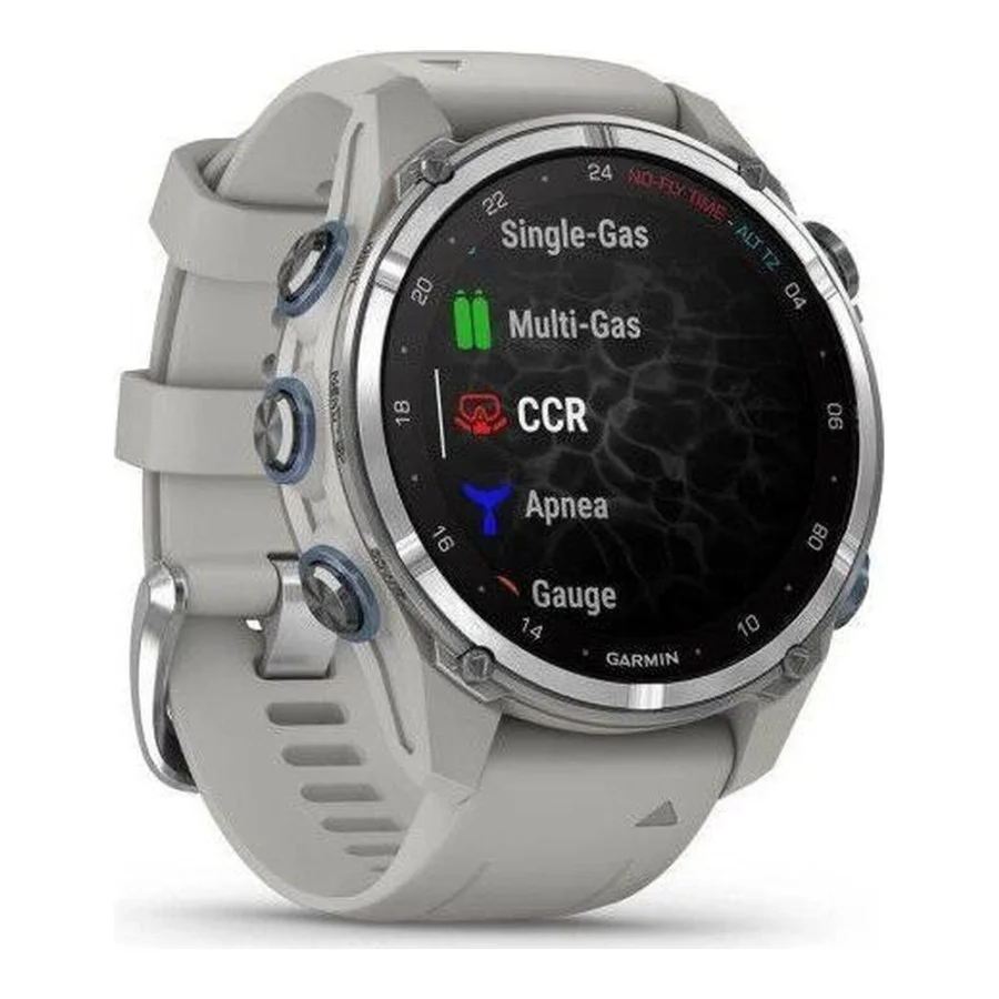 Garmin Descent Mk3 43 mm Stainless Steel with Fog Gray Silicone Band (010-02753-04/03)