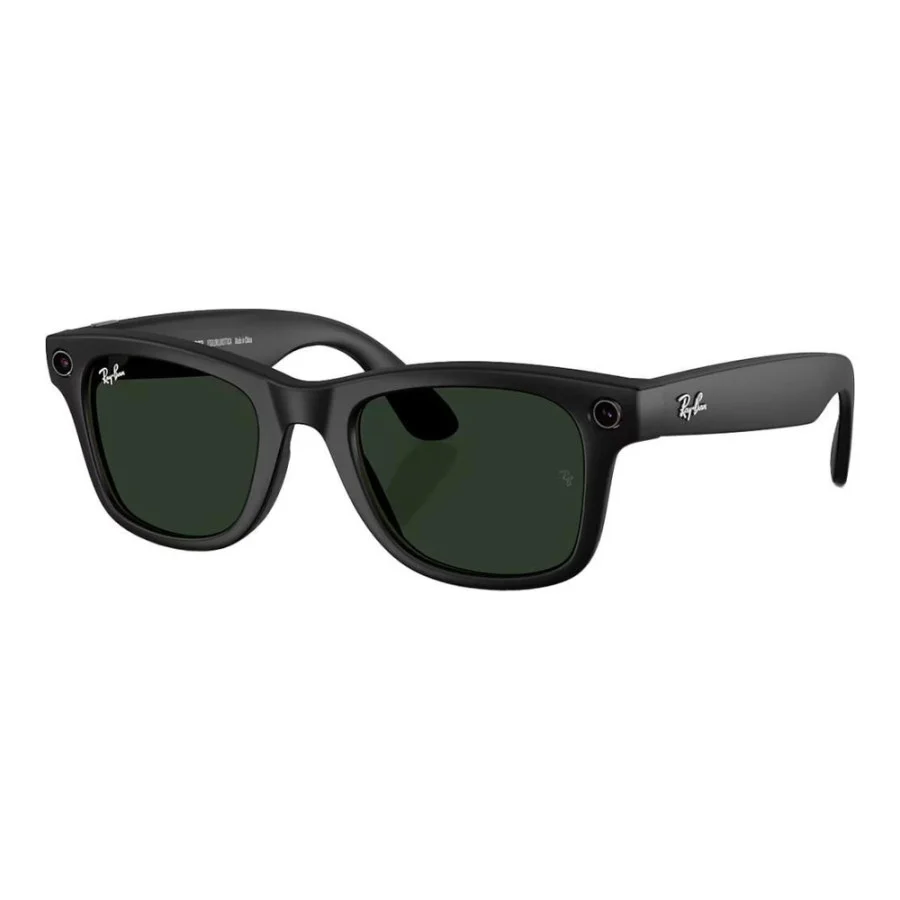 Ray-Ban Meta Wayfarer Large Matte Black/Clear to Graphite Green Transitions (RW4008 601S1M 53-22)