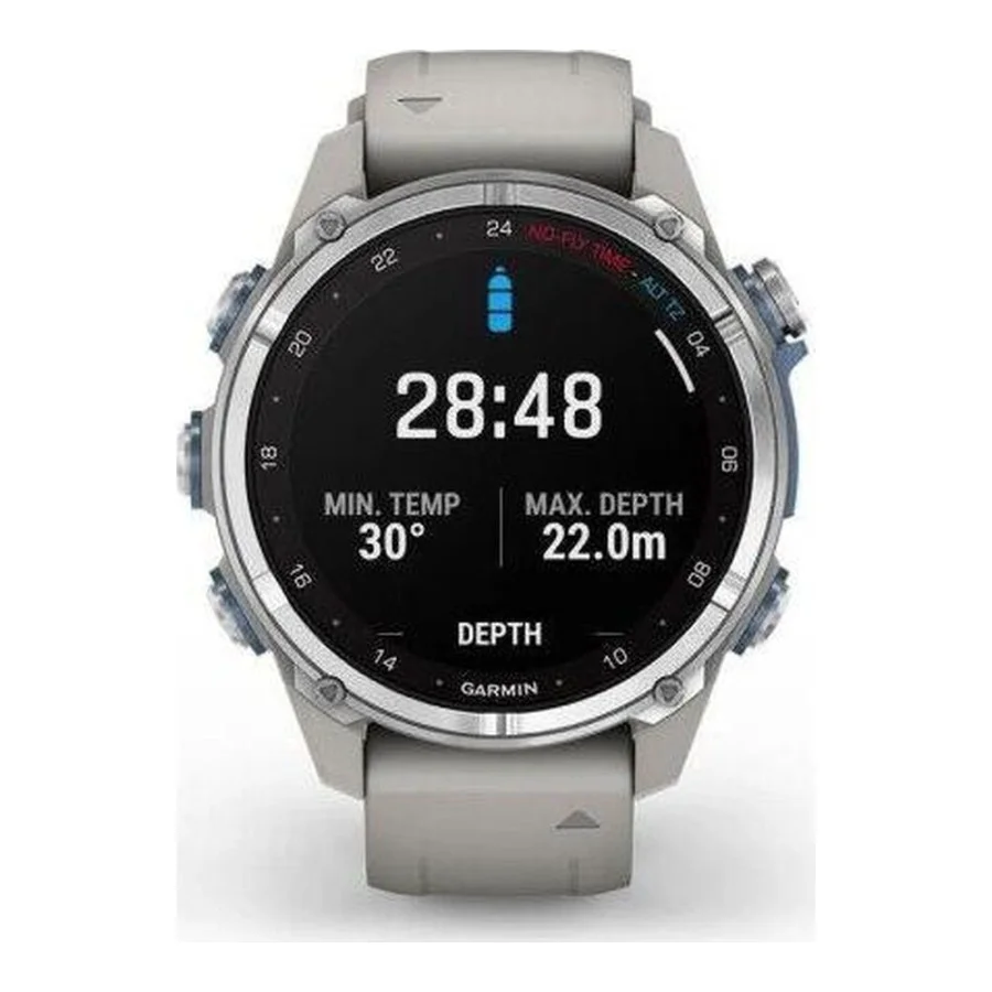 Garmin Descent Mk3 43 mm Stainless Steel with Fog Gray Silicone Band (010-02753-04/03)