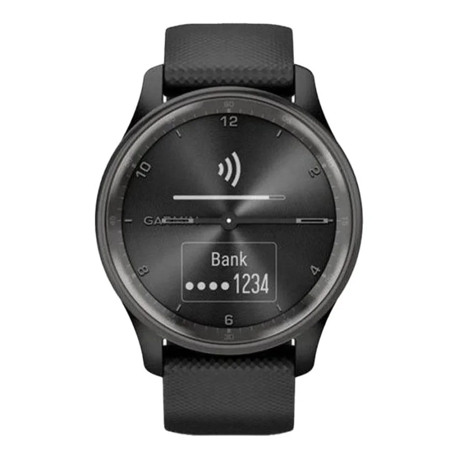 Garmin Vivomove Trend Slate S. Steel Bezel with Black Case and S. Band (010-02665-00)