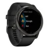 Garmin Venu 2 Slate Stainless Steel Bezel with Black Case and Silicone Band (010-02430-11/01)