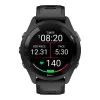 Garmin Forerunner 265 Black Bezel and Case w. Black/Powder Gray Silicone Band (010-02810-00/10/50)