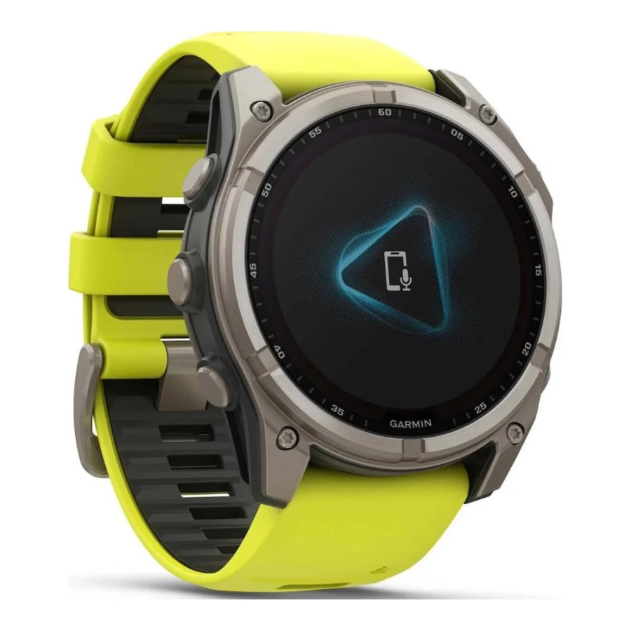 Garmin Fenix 8 47mm Solar Sapphire Titanium w. Amp Yellow/Graphite Silicone Band (010-02906-20/21)