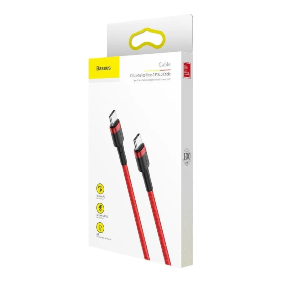 Baseus Cafule PD2.0 60W flash charging USB Type-C 20V 3A 1M Grey+Black (CATKLF-GG1)