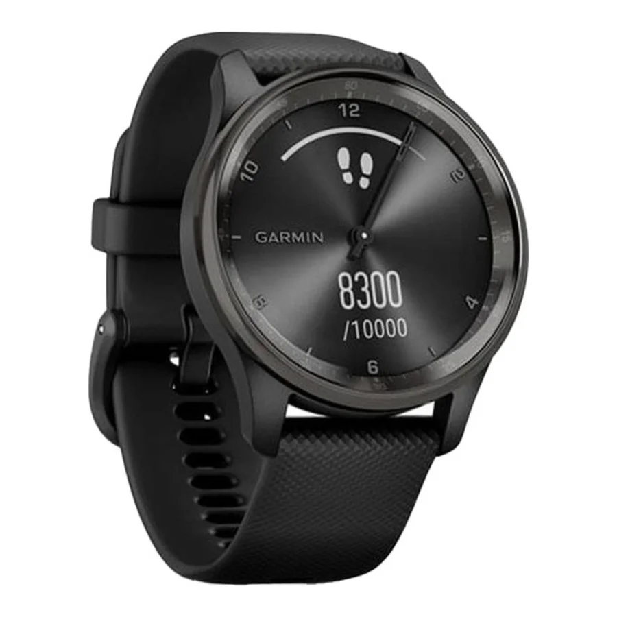Garmin Vivomove Trend Slate S. Steel Bezel with Black Case and S. Band (010-02665-00)