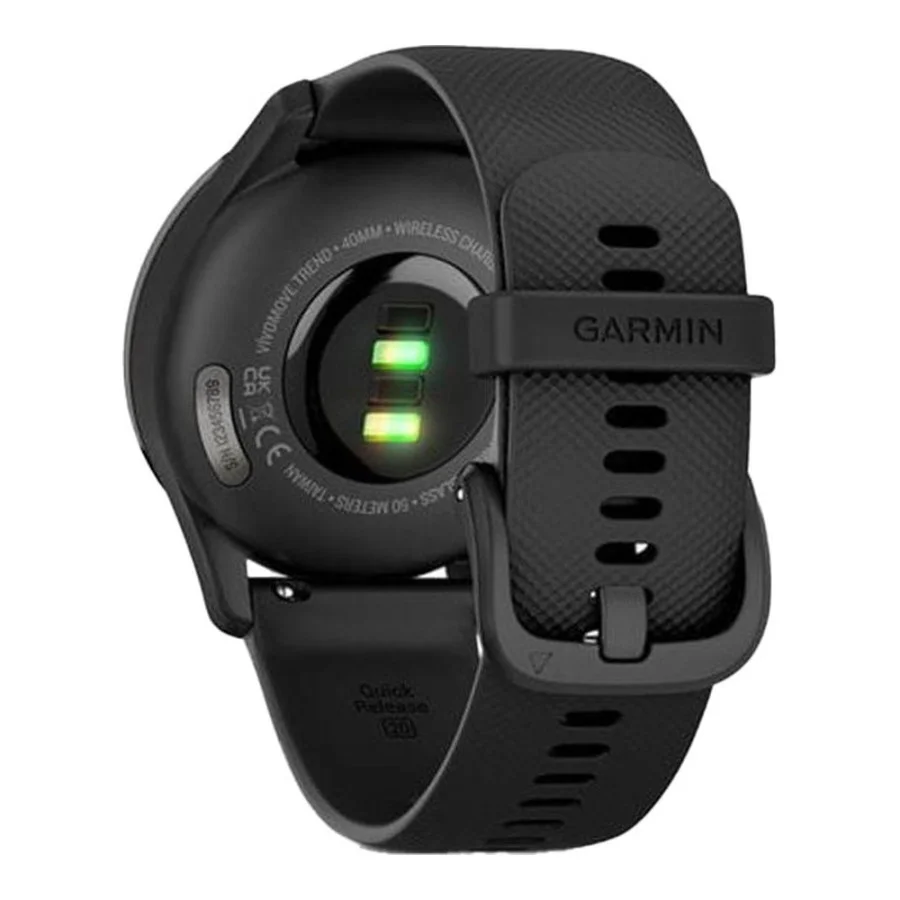 Garmin Vivomove Trend Slate S. Steel Bezel with Black Case and S. Band (010-02665-00)