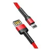 Baseus Cafule Cable Special Edition USB For IP 2.4A 1м Red+Black (CALKLF-G91)