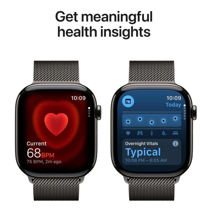 Apple Watch Series 11 GPS + Cellular 46mm Slate Tit. Case w. Slate Milanese Loop - M/L (MFD44)