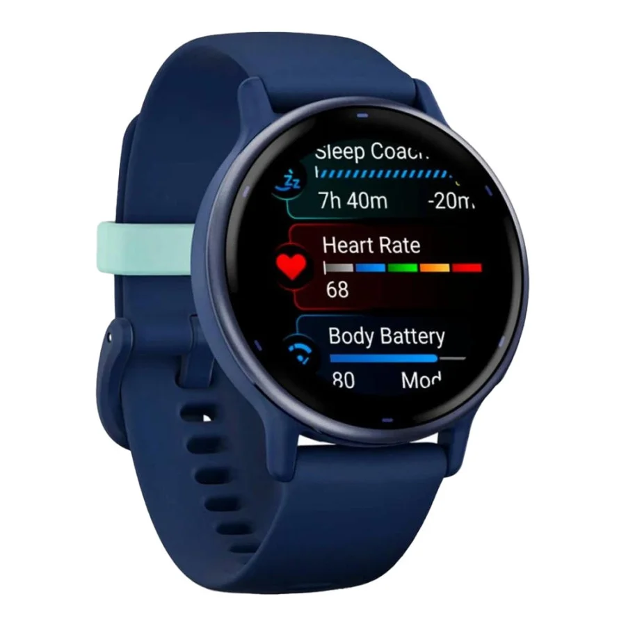 Garmin vivoactive 5 Metallic Navy Aluminum Bezel with Navy Case and Silicone Band (010-02862-12/52)