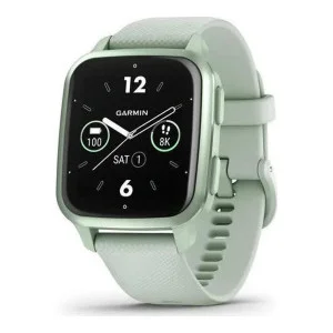 Garmin Venu Sq 2 Metallic Mint Aluminum Bezel with Cool Mint Case and Silicone Band (010-02701-02/12)
