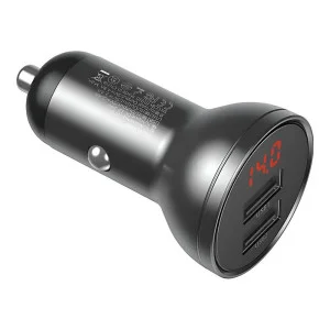 Baseus Digital Display Dual USB 24W Gray (CCBX-0G)