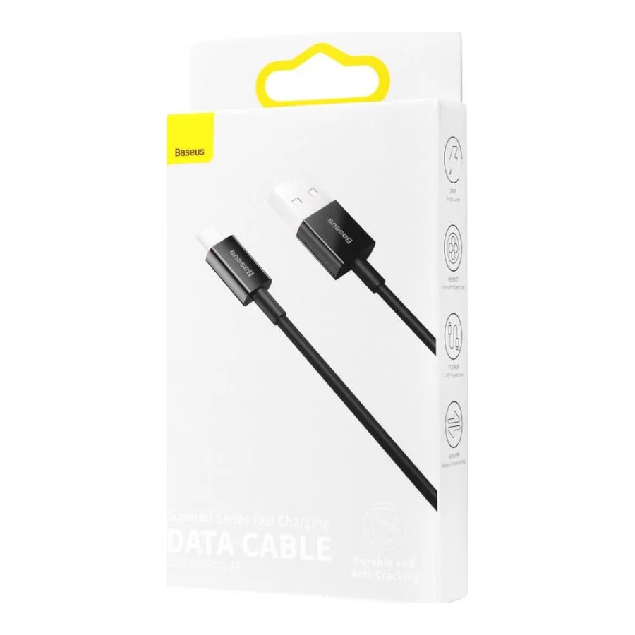 Baseus USB - micro-USB Superior Series 1 m Black (CAMYS-01)