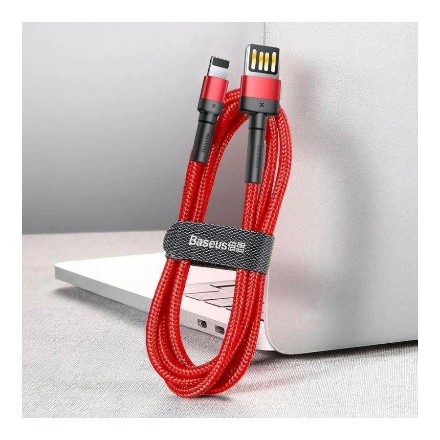 Baseus Cafule Cable Special Edition USB For IP 2.4A 1м Red+Black (CALKLF-G91)