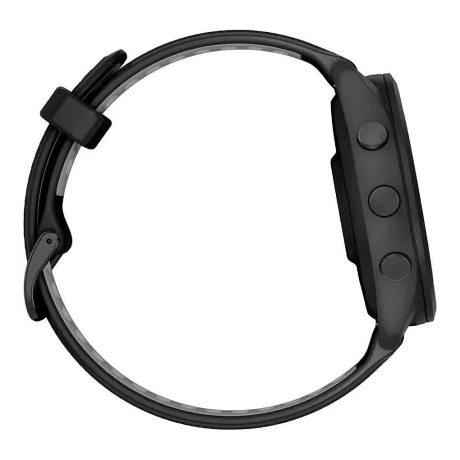 Garmin Forerunner 265 Black Bezel and Case w. Black/Powder Gray Silicone Band (010-02810-00/10/50)